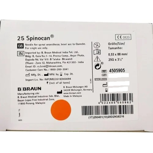 B.BRAUN SPINOCAN SPINAL NEEDLE 25G X 3.5" - 25