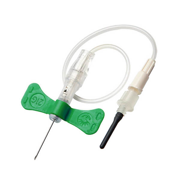 BD Vacutainer Push Button Blood Collection Set With Adapter, 21g x 19mm Needle, 12" Tubing, 367344 Box-50