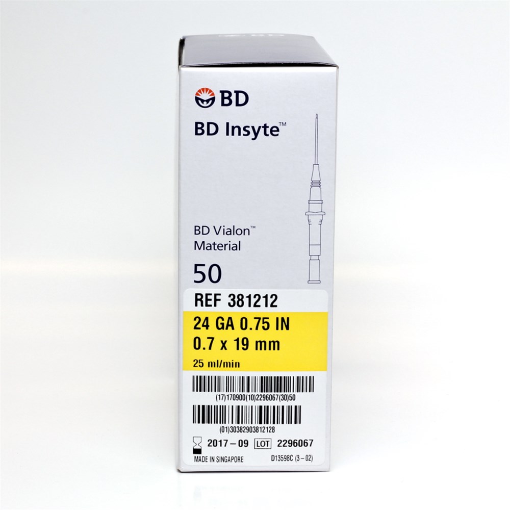 BD INSYTE IV CANNULA 24G X 0.75" - 50