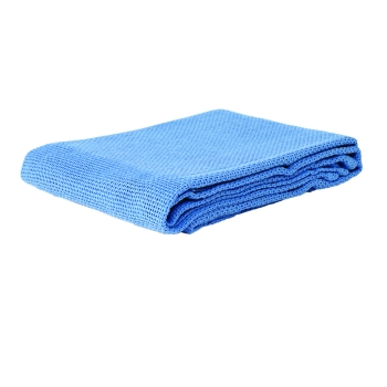 CELLULAR COTTON BLANKET 240GSM BLUE (150-05100) EACH