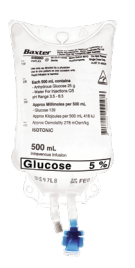 BAXTER GLUCOSE 5 %  INTRAVENOUS SOLUTION 500ML IV BAG (AHB0063)