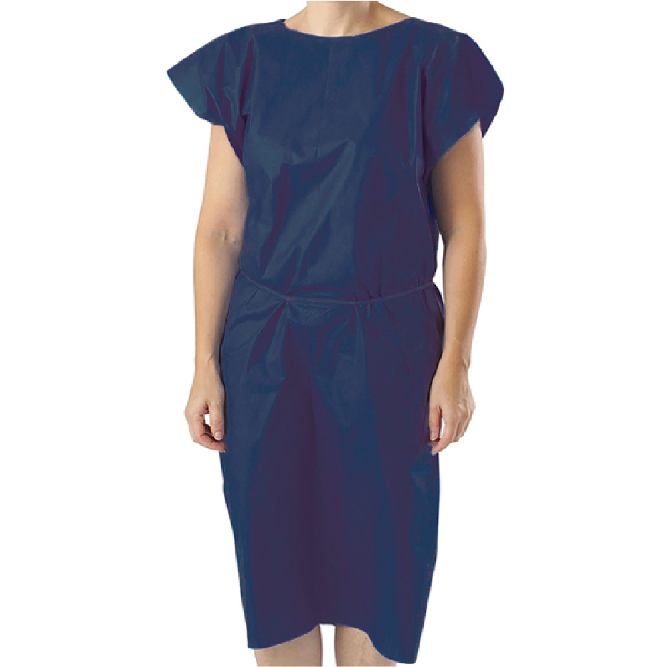 TASK X-RAY PATIENT EXAMINATION GOWN SLEEVELESS NON-WOVEN DARK BLUE CARTON - 100