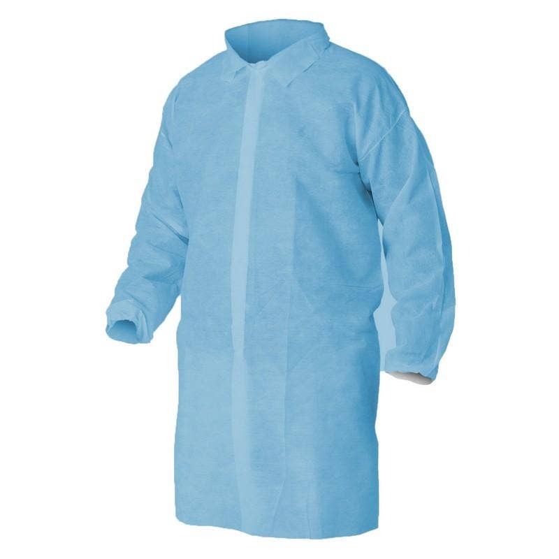 DISPOSABLE LAB COAT BLUE 75X120CM(DG05) - 10