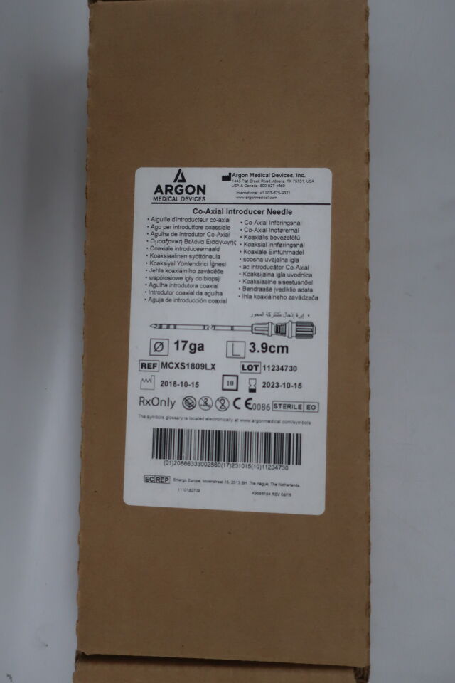 CO-AXIAL INTRODUCER NEEDLE 17G X 3.9CM - 10 (MCXS1809LX)