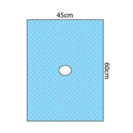 MULTIGATE IMPERVIOUS NON-ADHESIVE DRAPE WITH OVAL FENESTRATION 45 X 60CM (7.5 X 6CM FEN) 35-128 CASE-120