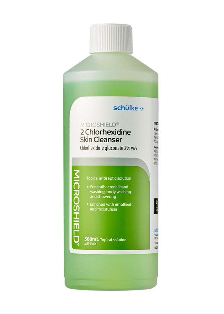 MICROSHIELD 2 WITH 2% CHLORHEXIDINE HANDWASH *GREEN* 500ML 70000365 EACH