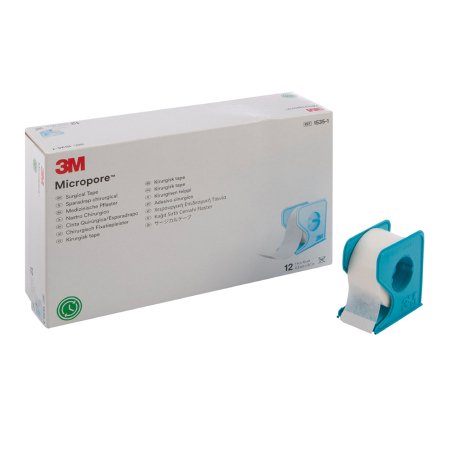 3M MICROPORE TAPE 25MM + DISPENSER - 12 (1535-1)