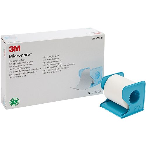 3M MICROPORE TAPE 50MM + DISPENSER - 6 (1535-2)