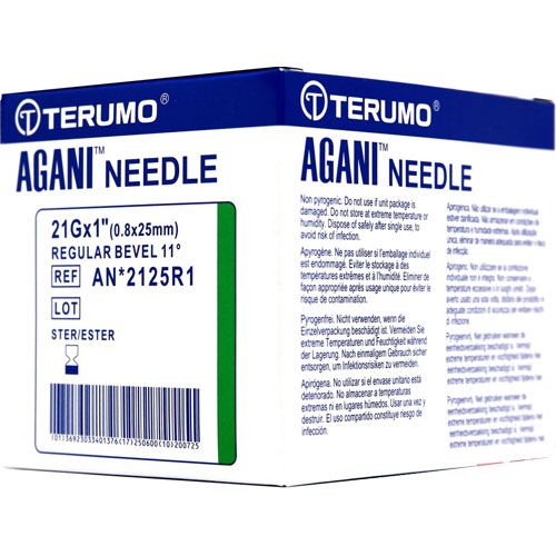 TERUMO AGANI NEEDLE 21G X 1" - 100 (AN2125R1)