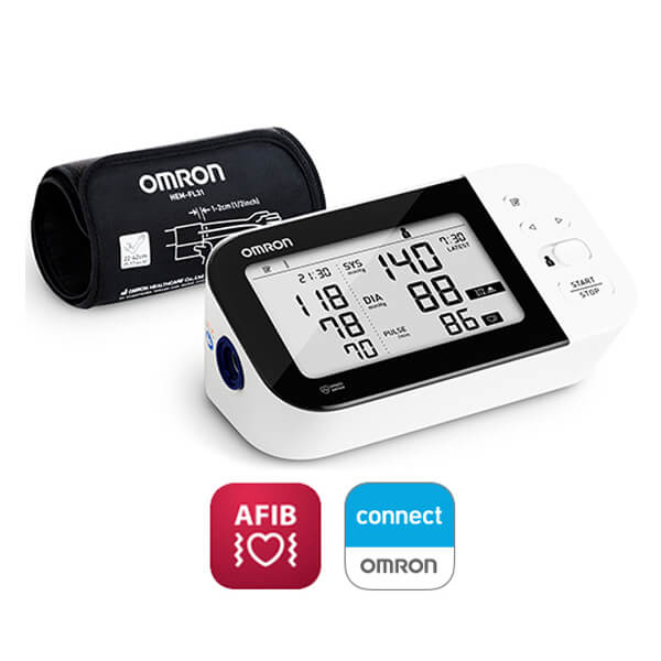 OMRON HEM 7361T BLUETOOTH AUTOMATIC BLOOD PRESSURE MONITOR WITH AFIB DETECTION,1 X MEDIUM/LARGE ADULT CUFF