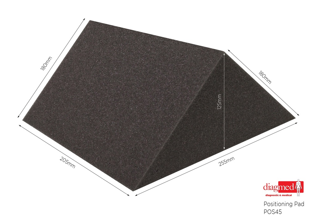 45 DEGREE MEDIUM WEDGE POSITIONING PAD 255 X 180 X 205 MM