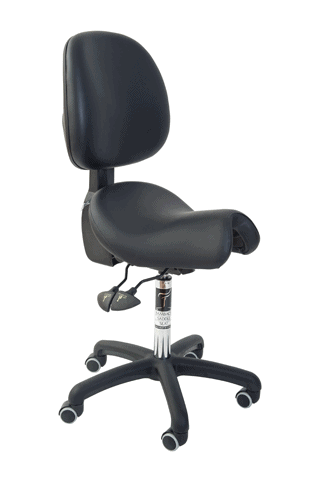 BAMBACH SADDLE SEAT + BACK - BLACK