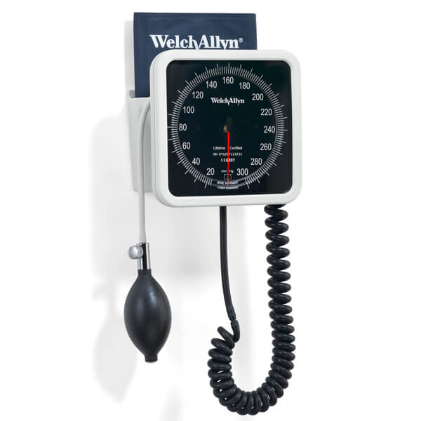 WELCH ALLYN 767 WALL ANEROID SPHYG WITH ADULT CUFF 7670-01 EACH