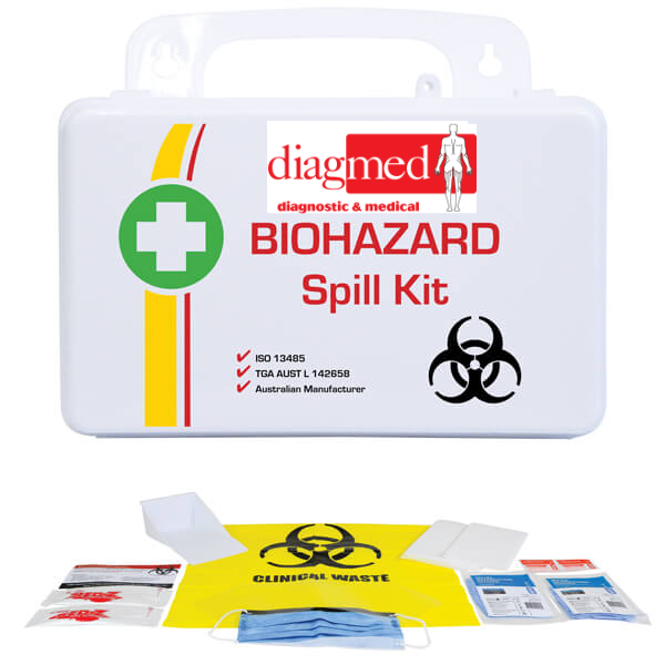 BIOHAZARD SPILL KIT IN WALL MOUNTABLE HARD CARRY CASE