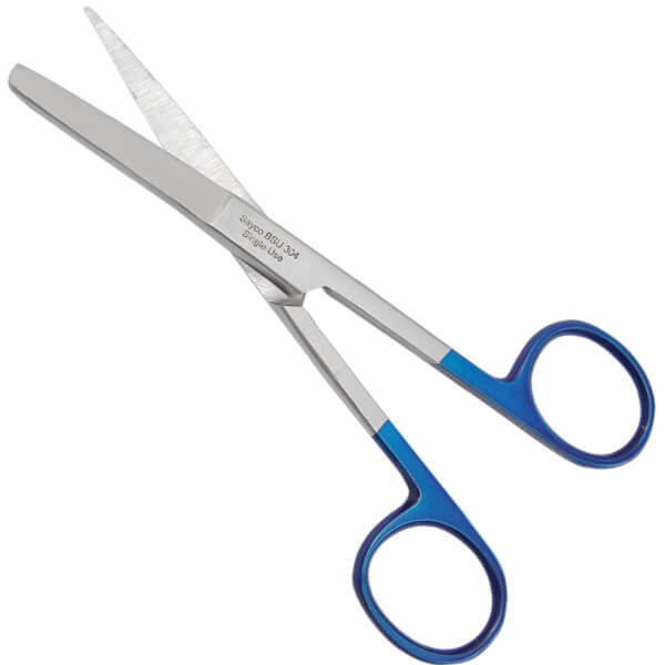 SAYCO DRESSING SCISSORS BL/SH BSU304 SINGLE USE 12.5CM