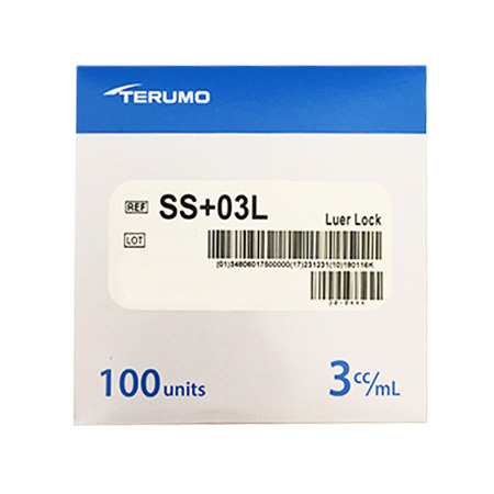 TERUMO SYRINGE 3ML LUER LOCK - 100 (SS+03L)