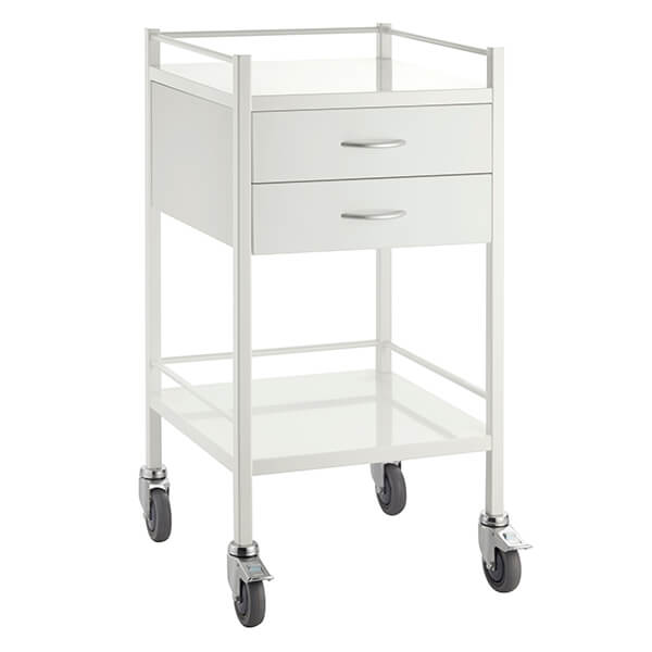 TASK POWDER COATED TROLLEY 2 DRAWER