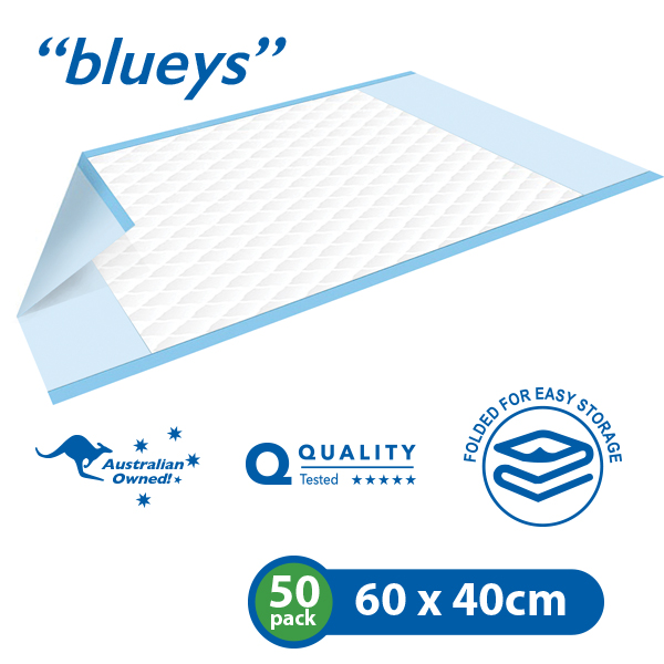 TASK MEDICAL UNDERPADS BLUEYS ECONOMY 40 X 60CM - 300