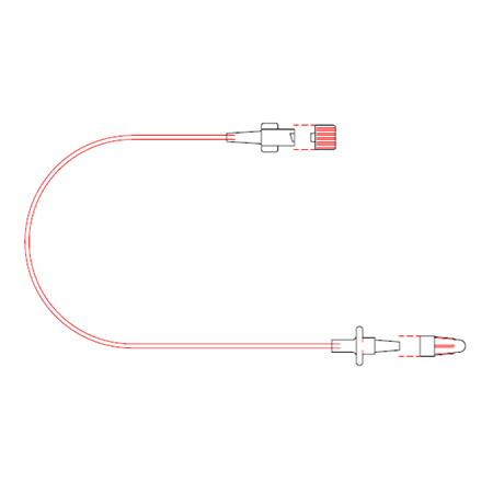 TUTA MIN VOLUME EXTENSION TUBE 25CM MALE LUER SLIP TO FEMALE LUER LOCK 50.301 EACH