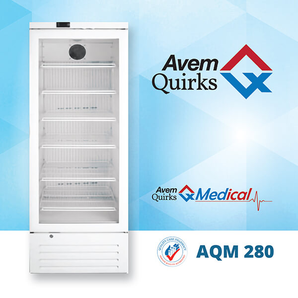 AQ MEDICAL VACCINE FRIDGE 280 LITRE, GLASS DOOR, 2 YEAR WARRANTY