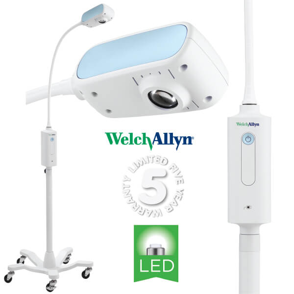 WELCH ALLYN GS300 GENERAL EXAM LIGHT ON MOBILE STAND 44456 EACH