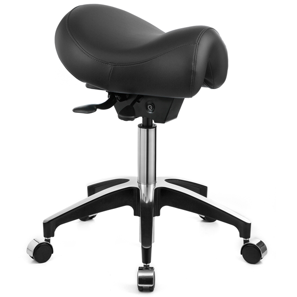 WINBEX ASCOT STANDARD SADDLE SEAT STOOL WITHOUT BACK - BLACK 00-5105S-02 DU100