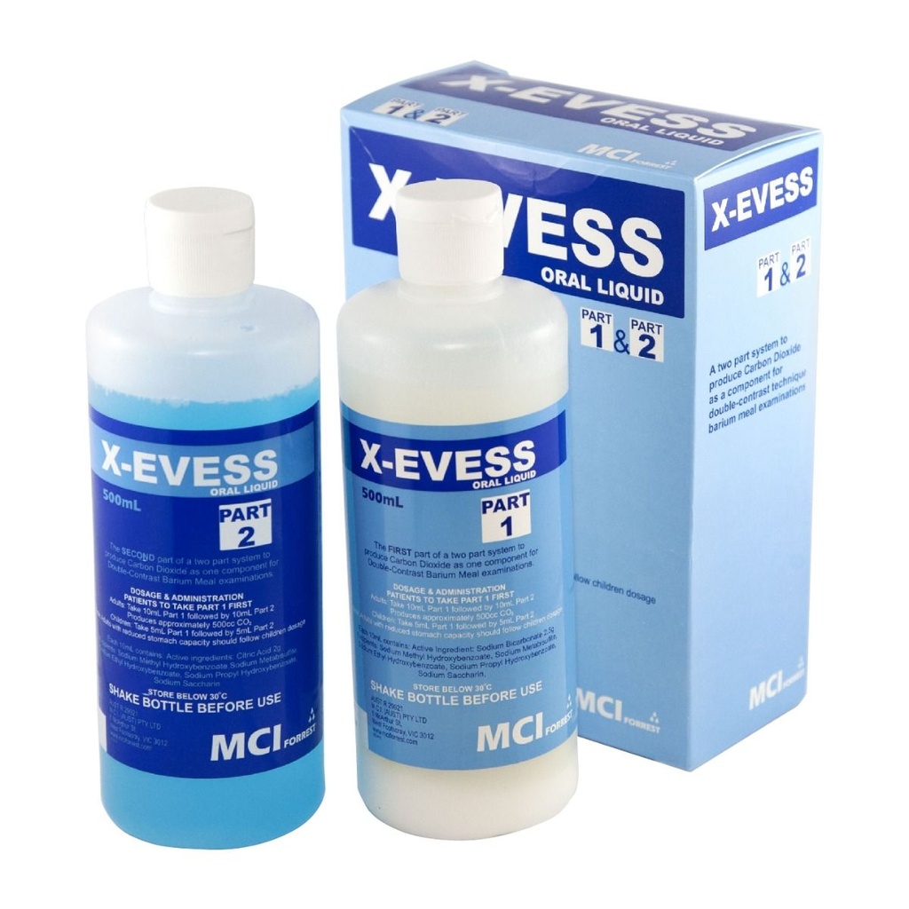 MCI X-EVESS ORAL LIQUID FIZZ - PARTS A + B - 2 X 500ML