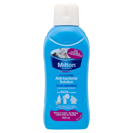 MILTON ANTI-BACTERIAL SOLUTION CONCENTRATED 2% 500ML