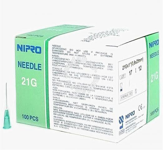 NIPRO NEEDLE 21G X 1" - 100 (C-PN2125TW-EAU)