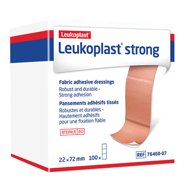 LEUKOPLAST STRONG (COVERPLAST) FABRIC ADHESIVE STRIP DRESSING 7.2 X 2.2CM 76460-07 PACK OF 100