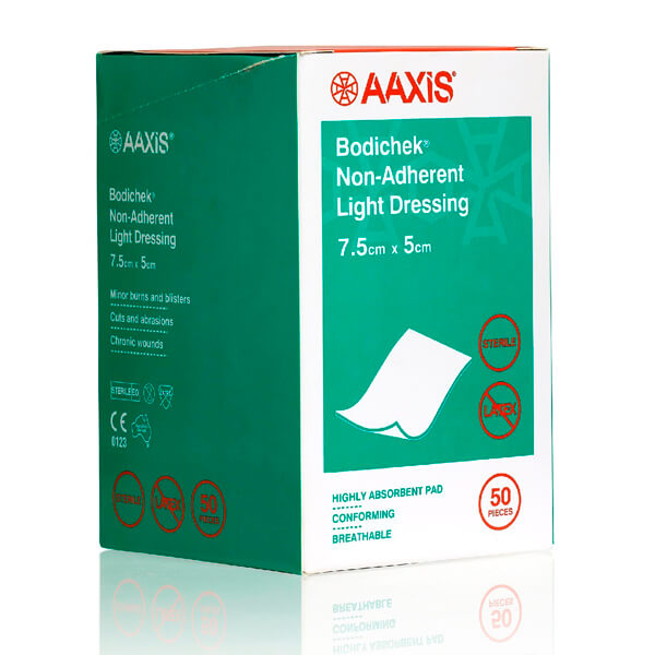 BODICHEK NON ADHERENT DRESSING 7.5 X 5CM 103070026 BOX - 50