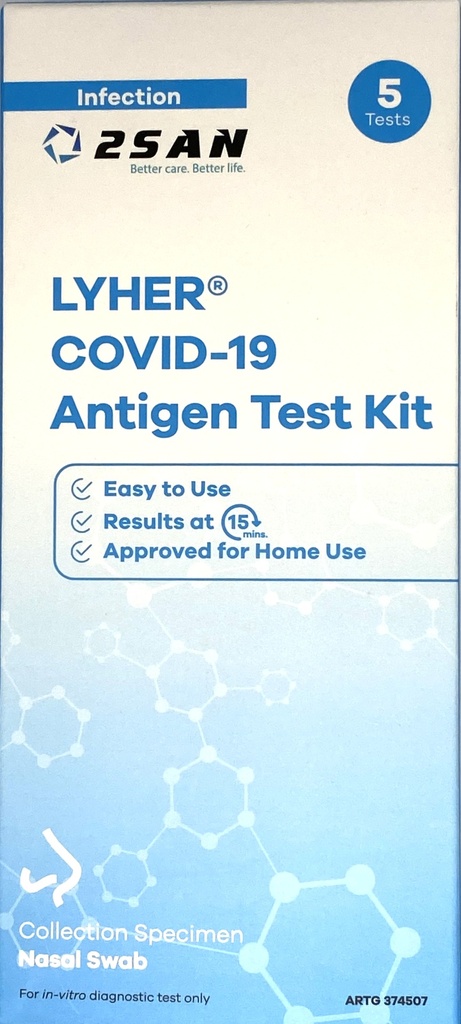 2SAN COVID-19 RAPID ANTIGEN TEST NASAL PACK - BOX OF 5