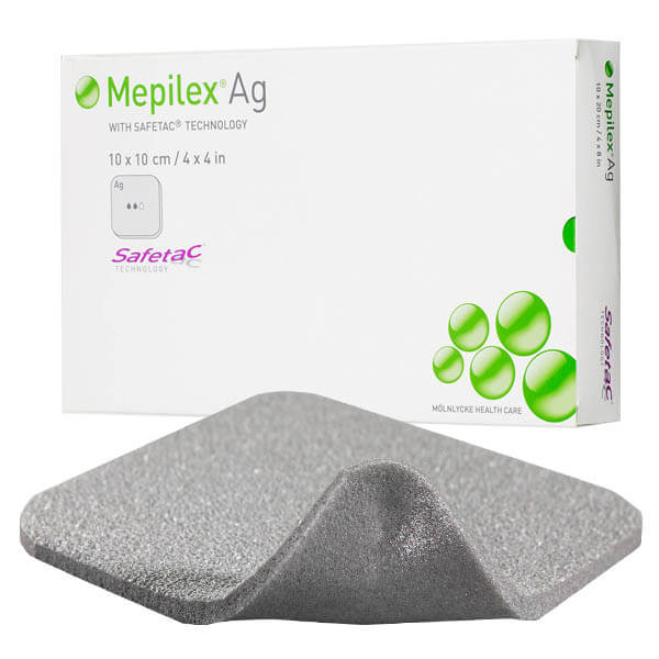 MEPILEX AG DRESSING 10X10CM 287110 BOX-5