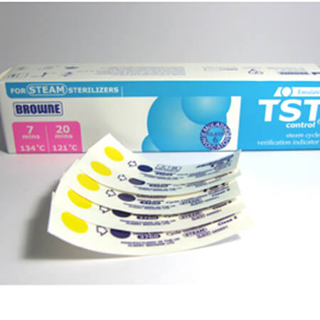 BROWNE TST STEAM INTEGRATOR STRIPS 134/7 & 121/20 MINUTES **CLASS 6** AB-3760 PACK-200