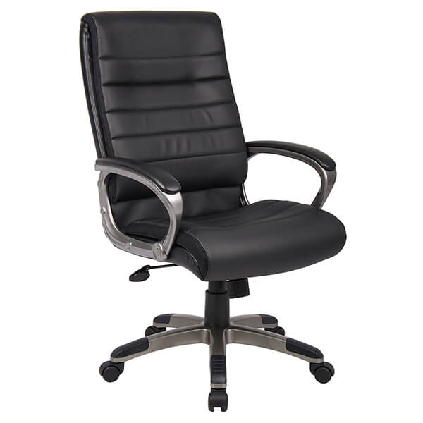 EXECUTIVE CHAIR CAPRI, PU LEATHER, HIGH BACK, FIXED PADDED ARMS, 120KG RATING, BLACK (YS333)