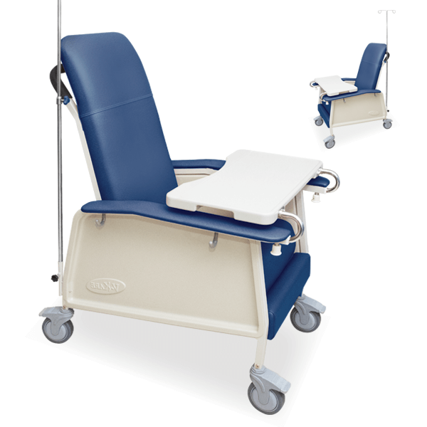 TASK MEDICAL PATIENT RECLINER CHAIR/IV CHAIR WITH IV POLE