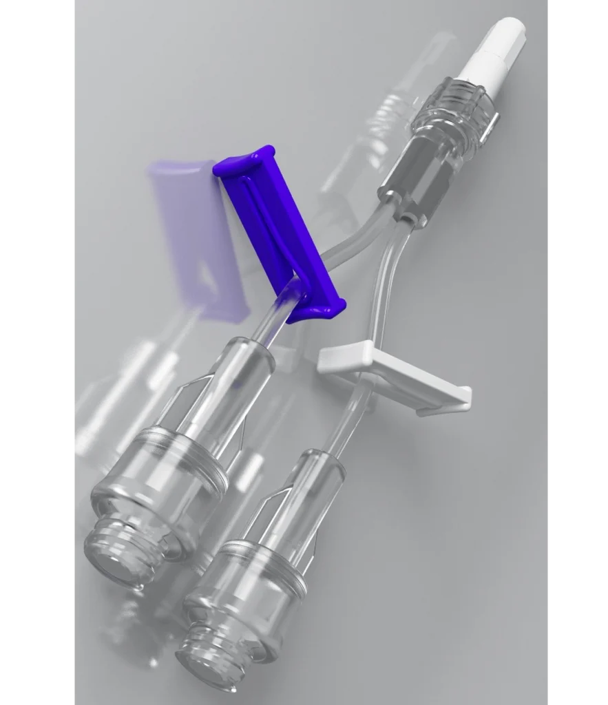 FLOWART DOUBLE LUMEN NEEDLE FREE VALVE 10cm - Box of 100