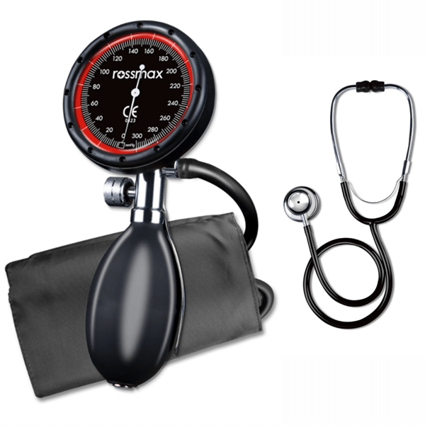 ROSSMAX GD102 ANEROID SPHYGMOMANOMETER WITH STETHOSCOPE PALM TYPE