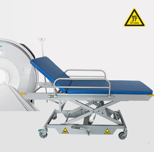 TASK MEDICAL MRI/MR SAFE HYDRAULIC HEIGHT ADJUSTABLE STRETCHER TROLLEY(with Trendelenburg)