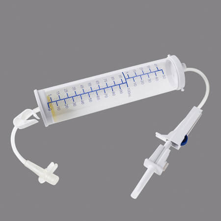 BURETTE SET 150ML IN-LINE PORT NAS, SAFETY SHUTOFF 25CM EA IV040001