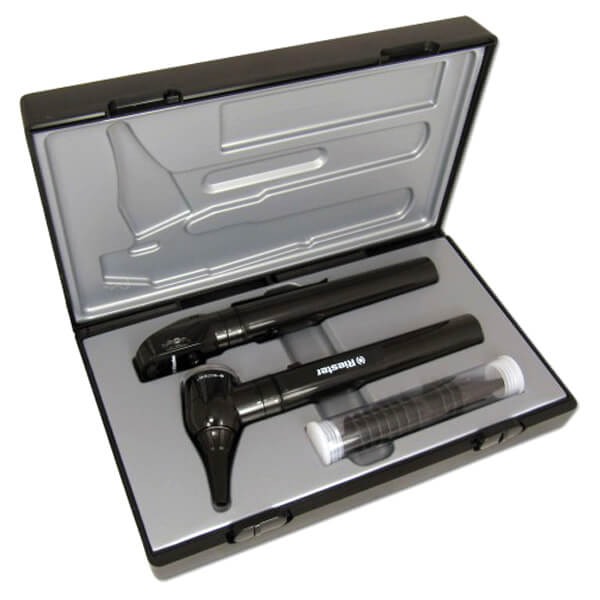 RIESTER E-SCOPE DIAGNOSTIC SET 3.7V LED OTOSCOPE & OPTHALMOSCOPE BLACK WITH CASE RI.2131-203