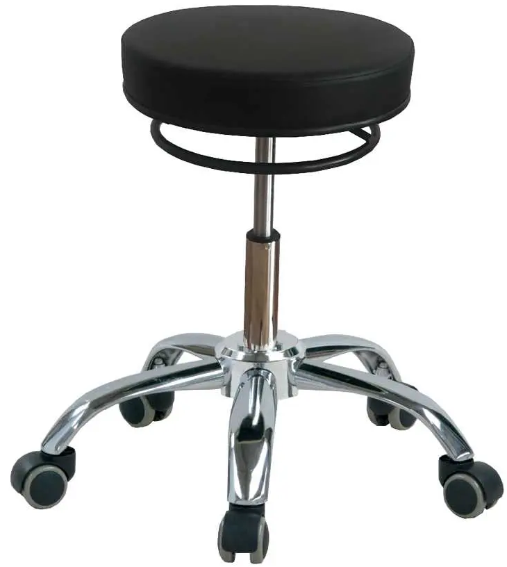 TASK MEDICAL ROUND STOOL WITH RING BLACK