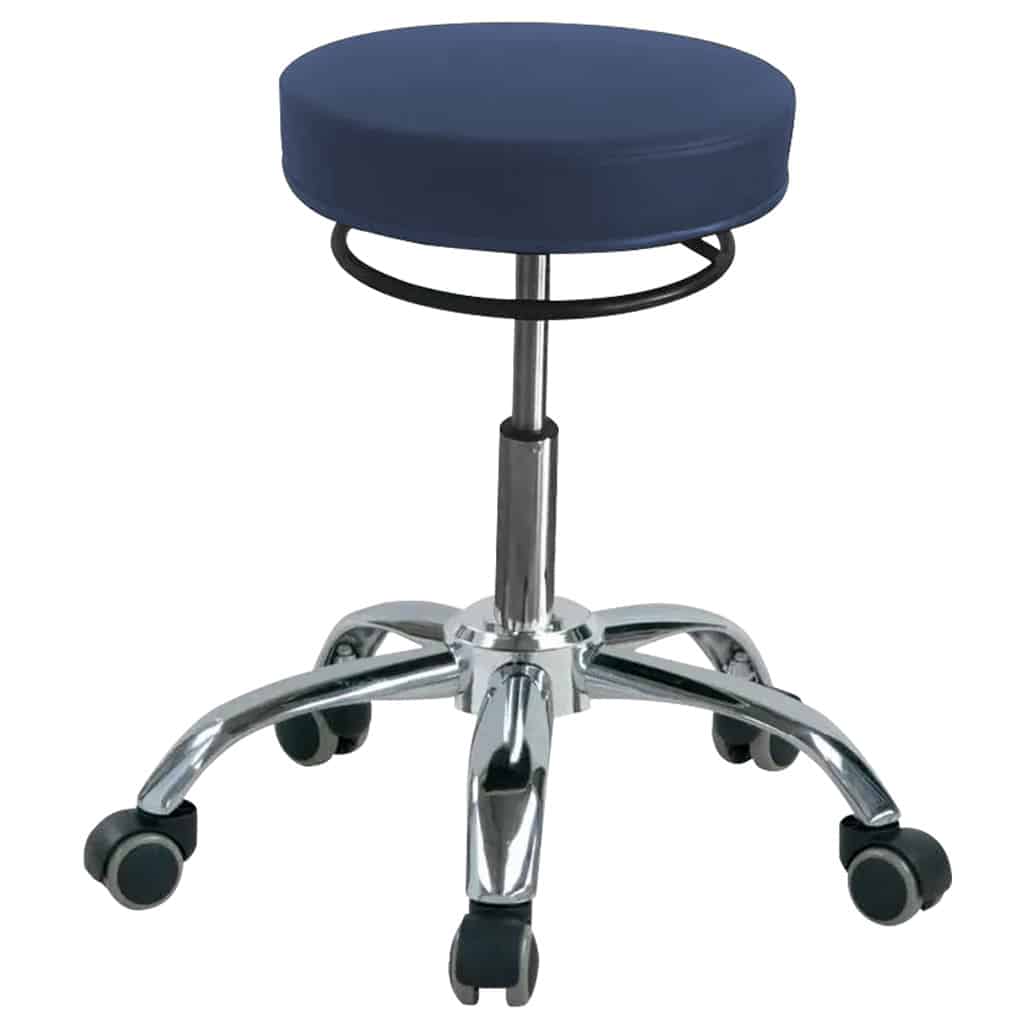 TASK MEDICAL ROUND STOOL WITH RING NAVY BLUE