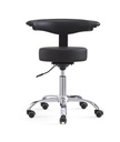 TASK MEDICAL ROUND STOOL WITH ARMREST BLACK