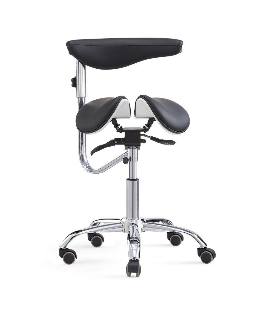 TASK MEDICAL SPLIT SADDLE STOOL WITH ARMREST