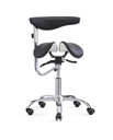 TASK MEDICAL SPLIT SADDLE STOOL WITH ARMREST
