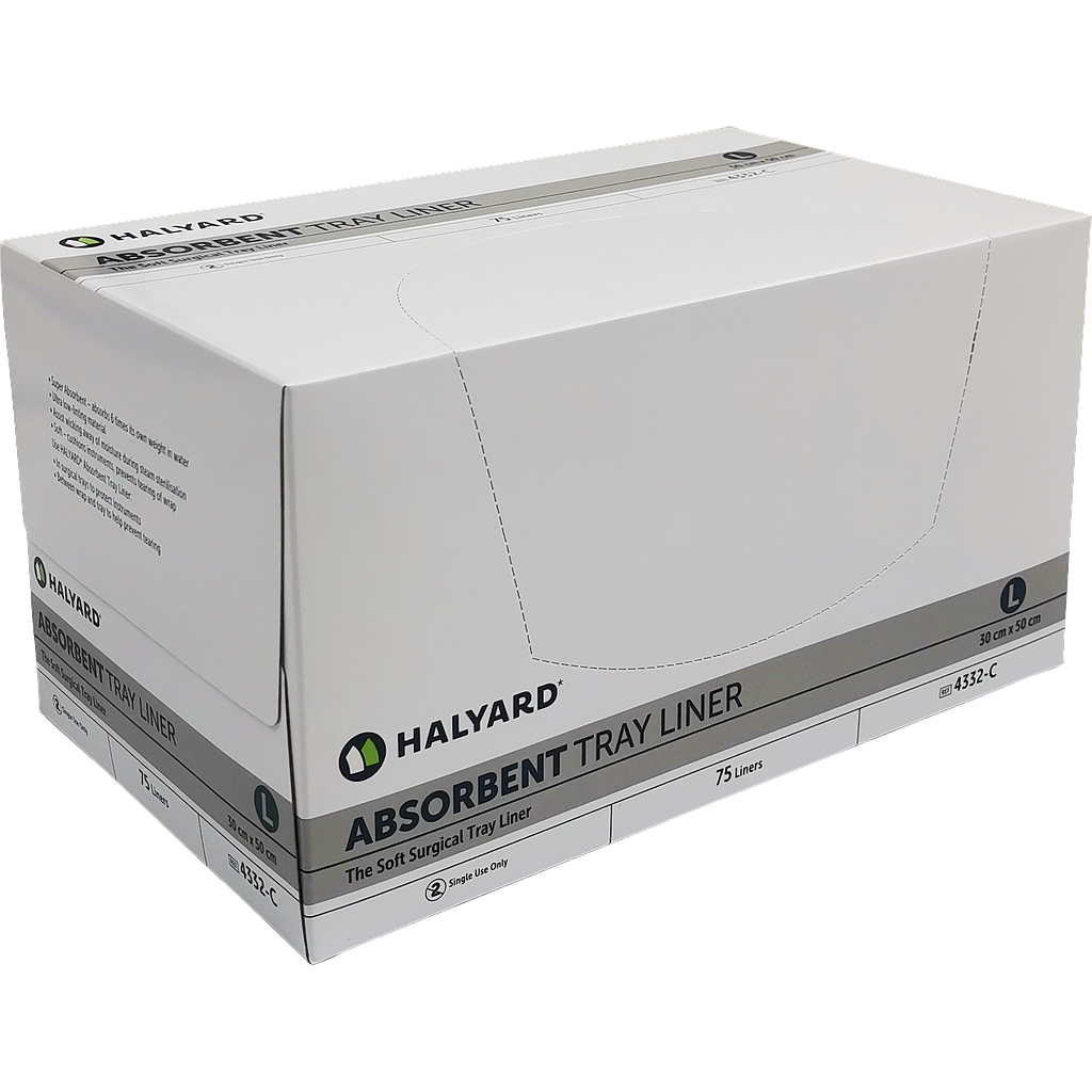 TRAY LINER ABSORBENT LOW LINT LARGE 30X51CM - Carton of 450