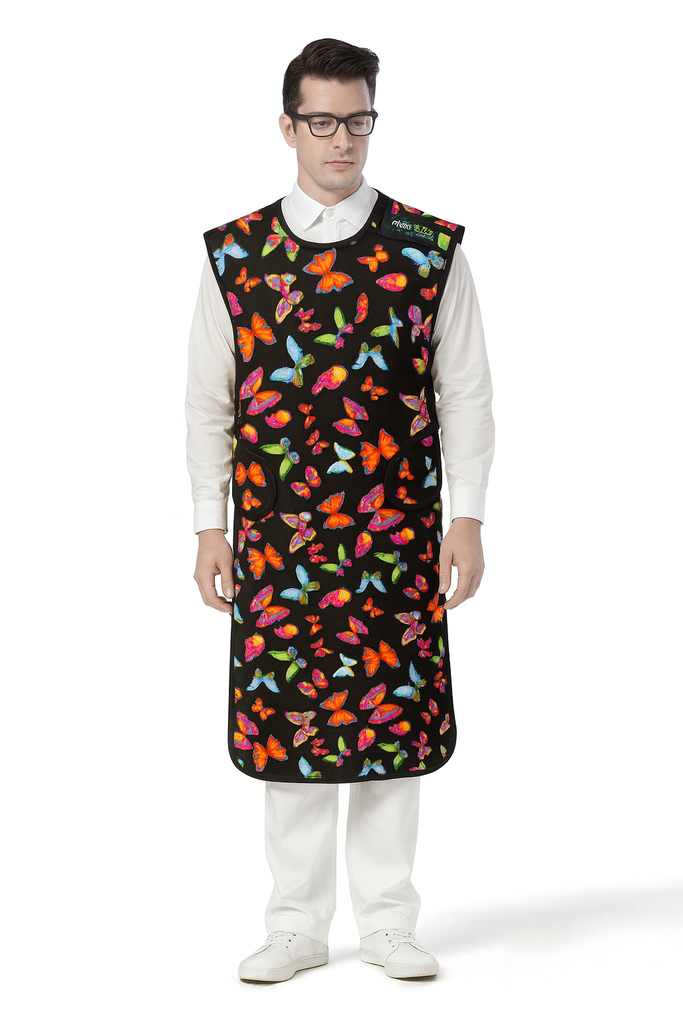 UNIRAY COAT APRON MAXLITE WITH BACK PROTECTION, 0.5/0.25MM PB, SMALL, L-90, W- 55CM - BUTTERFLY UF111711