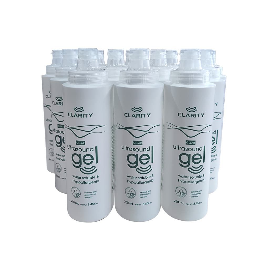 CLARITY ULTRASOUND TRANSMISSION GEL 250ML CLEAR (Box of 12)