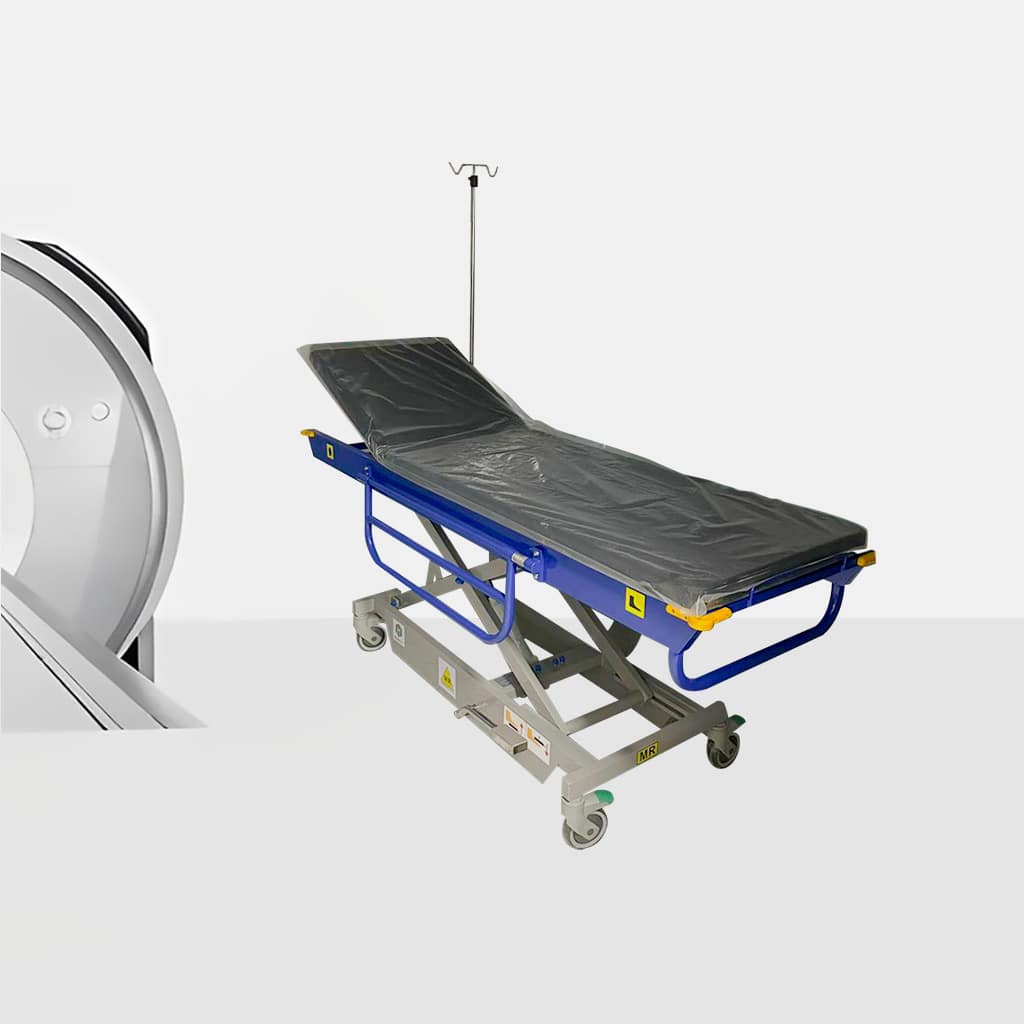 TASK MEDICAL MRI/MR SAFE CONDITIONAL HYDRAULIC HEIGHT ADJUSTABLE STRETCHER - ADJUSTABLE BACK